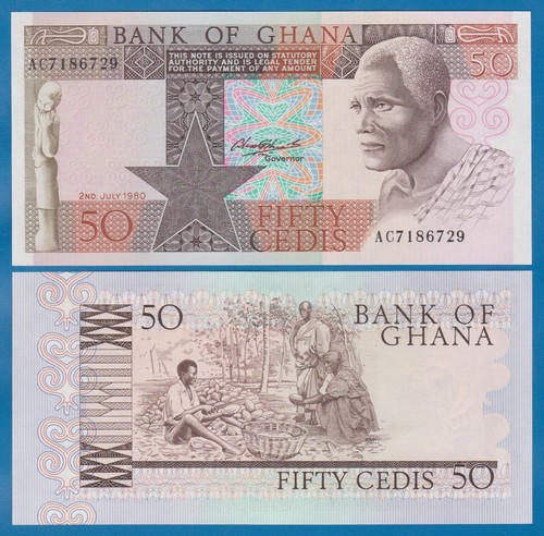 Ghana cedis 22b 1980 unc - ghana,